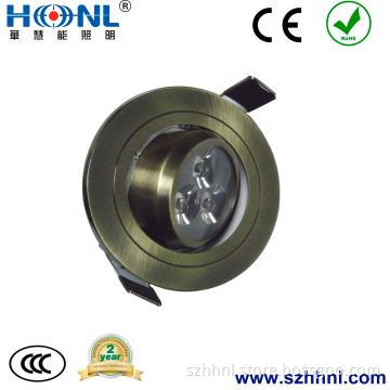 3x1w led downlight cooper surface color